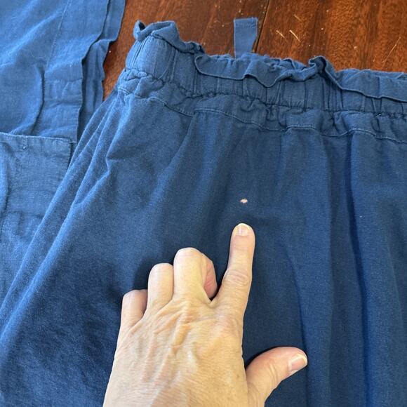 Loft Linen Blend Pajama Shorts Set Size Large Natural Lightweight Travel Comfort - Picture 10 of 10